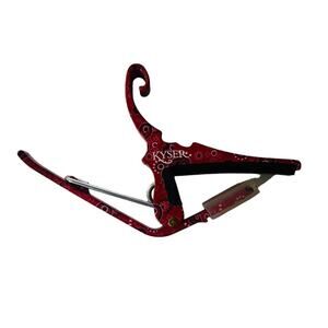 Kyser 6-String Quick-Change Guitar Capo KG6BA Red Bandana Finish 6 String USA